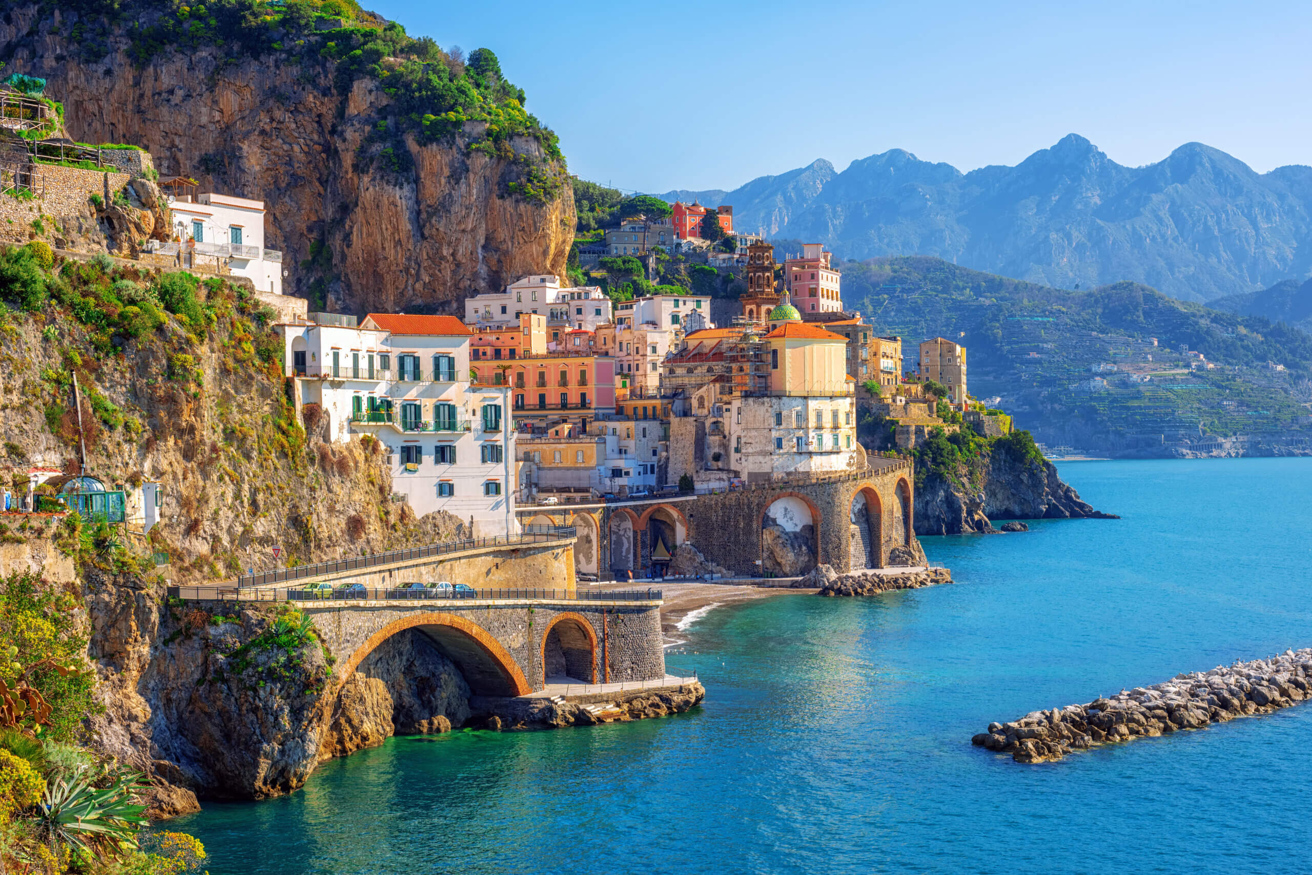 Atrani by på Amalfi kysten, Italien