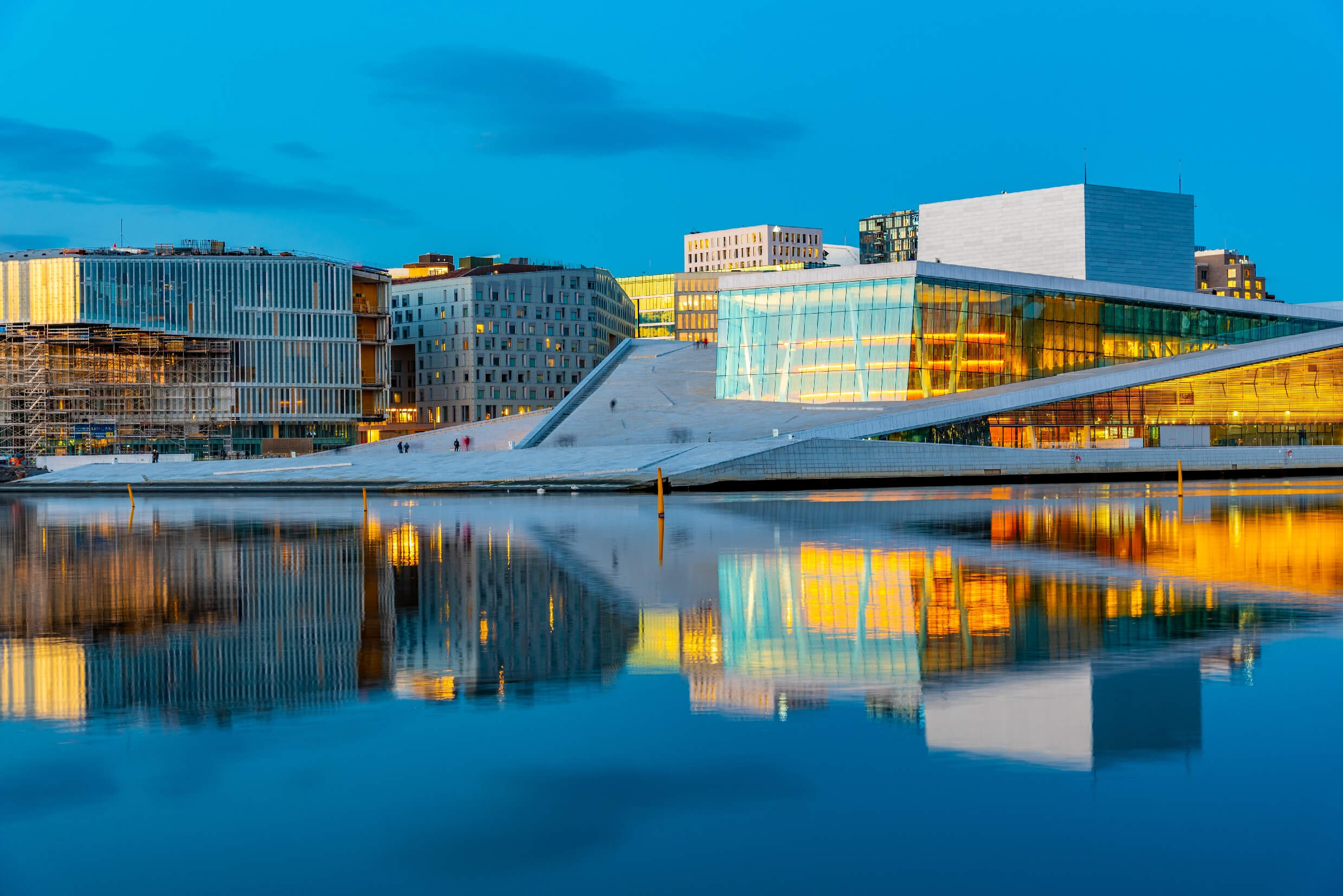Aften view af Operahuset i Oslo
