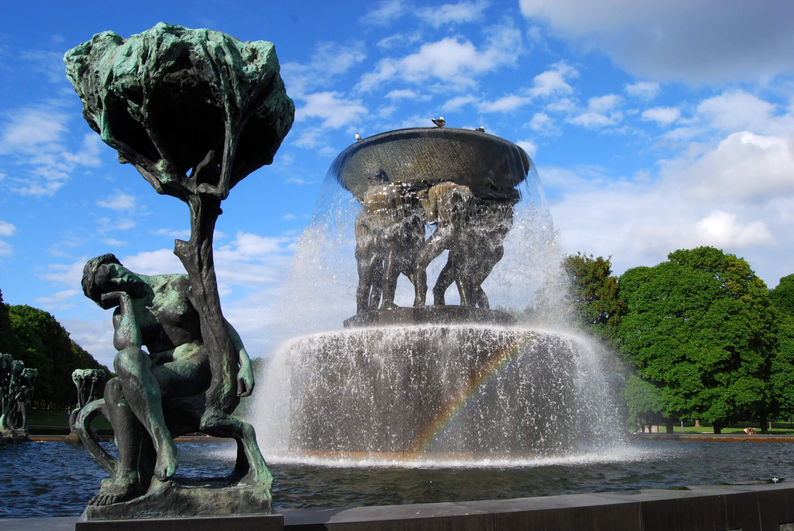 Springvand i Vigeland Skulpturpark i Oslo